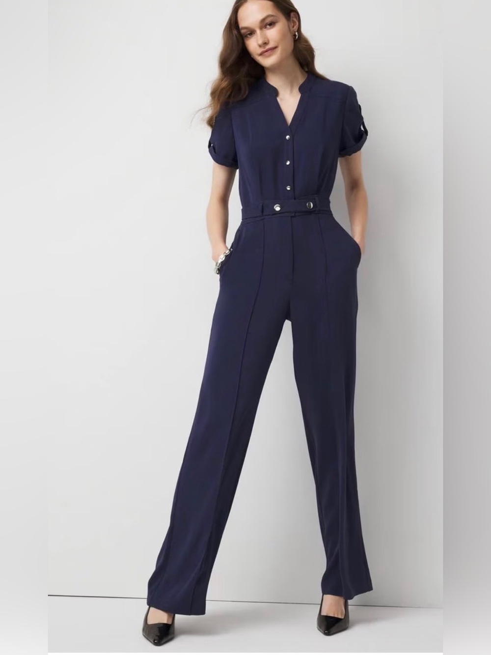 White House Black Market Crepe Jumpsuit
